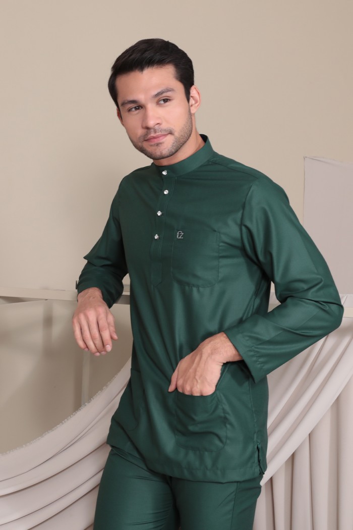 Baju Melayu Umarr  - Emerald Green